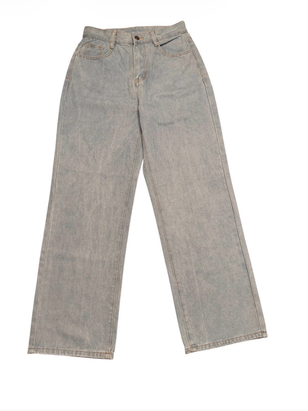 High-Rise Wide-Leg Women's Jeans - Light Blue - Picture 3 of 9